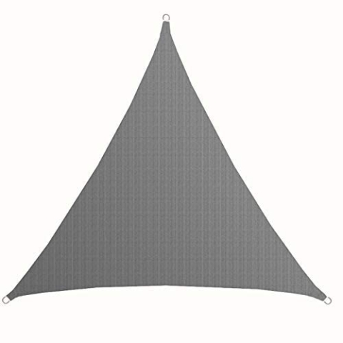 AMANKA 6x6x6 UV Sonnensegel Dreieck Wasserdurchlässig - Sonnenschutz Balkon Dreieckig - 6m Terrassendach Sichtschutz Garten Sonnendach Pool Pergola Trampolin Wohnwagen Sonnenschutz Terrasse Camping