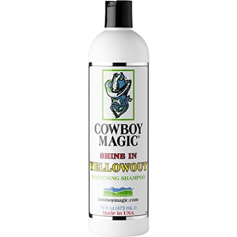 Cowboy Magic Shine In Yellow Out Whitening Shampoo 16-Ounce For Horses - 3 Pack
