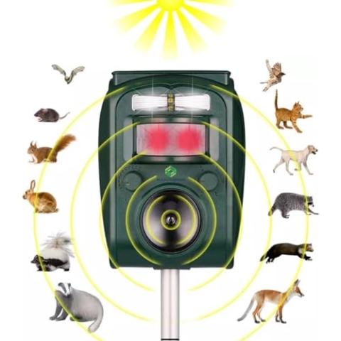 Fleau Ultraschall-Solar-Tiervertreiber – Katzenvertreiber – Katzenschreck – Marderschreck – Vogelschreck – Katzenschreck