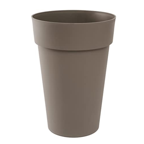 EDA - Blumentopf, hoch, Toskana, Ø 46 cm, Volumen 67 l, Ø 46 x H 65 cm, Taupe