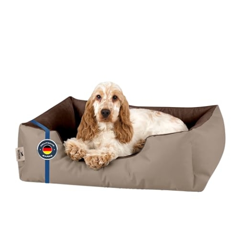 BedDog Hundebett M - Hundekissen - Hundekorb - Hundecouch - Hundesofa - Bezug abziehbar, Waschbar, für Kleine Hunde