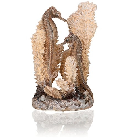 biOrb 55038 Seepferdchen natural S - Kleine Seepferdchen-Skulptur mit Korallen zur individuellen Gestaltung von Süßwasseraquarien und Meerwasseraquarien