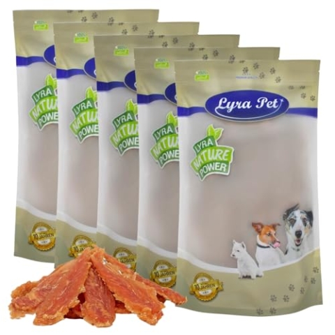 Lyra Pet® 5 kg Hühnerbrust Soft | Kausnack vom Huhn | Leckerli für alle Hunde | Proteinreicher Kaugenuss | Idealer Belohnungs- und Trainingssnack | Hundefutter im wiederverschließbaren Beutel