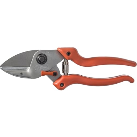 Original LÖWE 6 Profi Amboss Gartenschere 6.104 mit stufenloser Griffweitenverstellung - Schere mit leicht auswechselbarer Stahlklinge optimal für Schneidearbeiten am Apfelbaum Pflaumenbaum, Metall