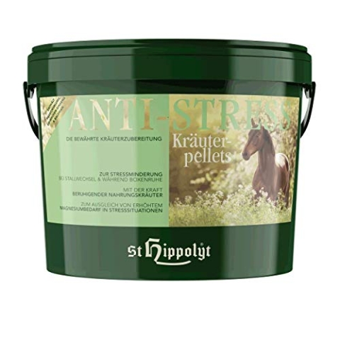 St. Hippolyt Kräuterpellets für Pferde 3,0 kg - Anti-Stress mit Baldrian und Magnesium