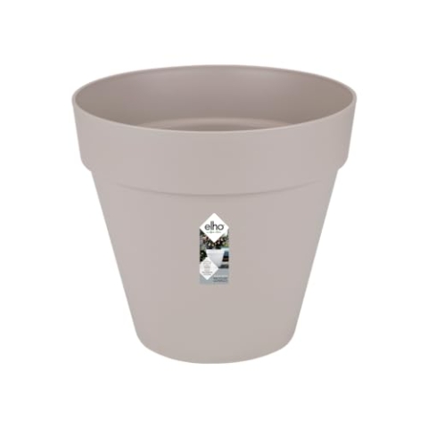 elho Loft Urban Rund 50 - Blumentopf für Außen - Ø 48.5 x H 44.5 cm - Grau/Warmes Grau