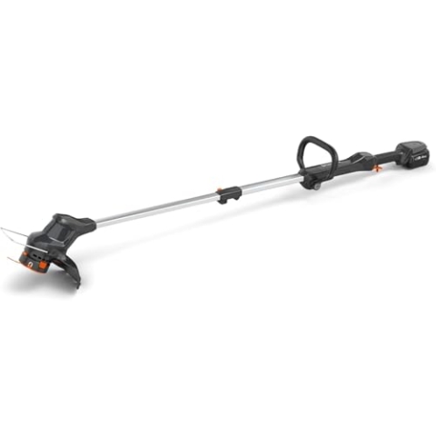 Husqvarna Akku Rasentrimmer Aspire T28-P4A 2P mit 18 V 4,0Ah Akku (P4A 18-B72) und Ladegerät (P4A 18-C70), Elektrischer Rasenkantenschneider mit Faden, Freischneider
