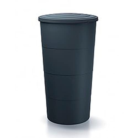 Regentonne 200L Glatt aus Kunststoff in Farbe anthrazit 60 (L) x 60 (B) x 106,6 (H) cm
