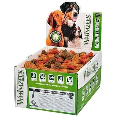 WHIMZEES Snack Dental Bürste Mix 6,4 cm Box 350 Stück