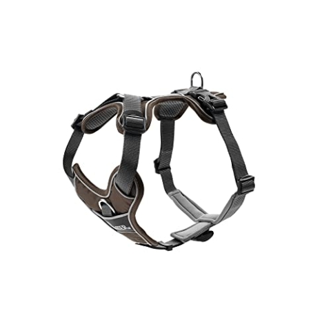 HUNTER Hundegeschirr, Braun/Grau, 79-107 cm