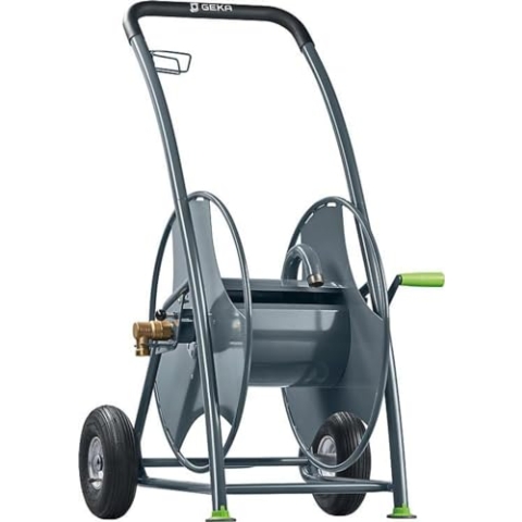 GEKA plus Schlauchwagen P80 (für Trinkwasser, Gestell pulverbeschichtetes Stahlrohr, Anschlüsse G1, Luftbereifung, Halterung für Geräte) 42.8503.9