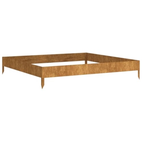vidaXL Hochbeet, Pflanzbeet Blumenbeet für Garten Balkon Terrasse, Gemüsebeet Gartenbeet Offener Boden, Pflanzkasten Blumenkasten, Cortenstahl