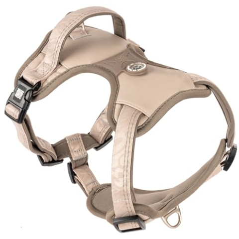 Max & Molly Sport Hundegeschirr Kleine Hunde mit Gotcha! Smart ID Sicherheitsanhänger, Matrix 2.0 Sand/S, Geschirr Hund Gepolstert & Reflektierend - Komfort für deinen treuen Begleiter