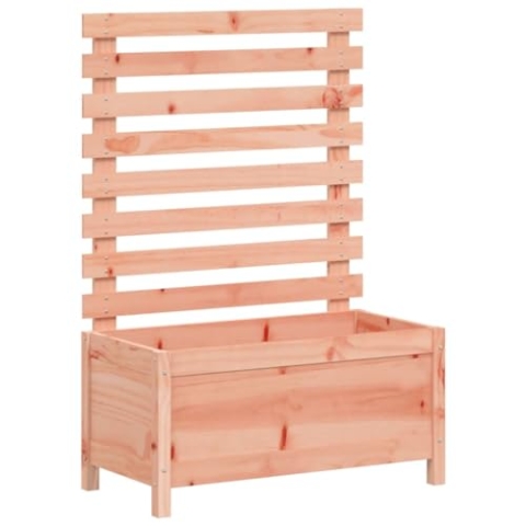 vidaXL Pflanzkübel, Blumenkübel mit Rankhilfe, Pflanzkasten Pflanzgefäß für Garten Terrasse, Blumentopf Blumenkasten, 79x39,5x114 cm Massivholz Douglasie