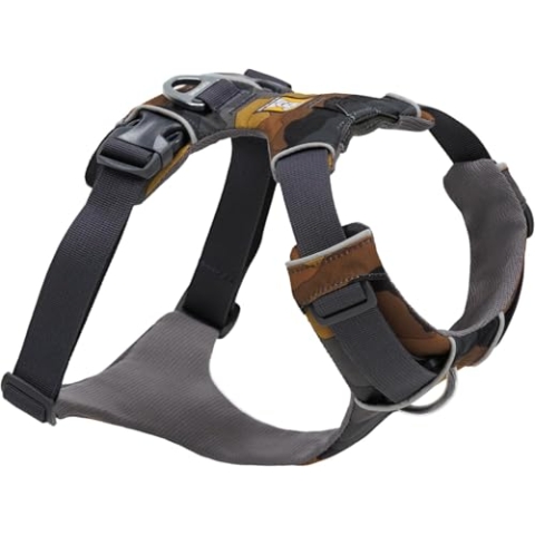 Ruffwear Front Range Hundegeschirr, reflektierendes Y-Geschirr, verstellbares, bequem gepolstertes Alltagsgeschirr für Spaziergänge und Hunderennen, 2 Leinenbefestigungen, Moonlight Mountains S
