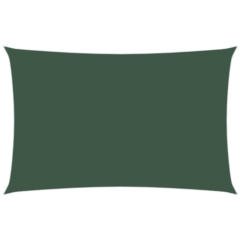 vidaXL Sonnensegel Wasserfest Sonnenschutz Windschutz Sonnendach UV Schutz Garten Terrasse Balkon Oxford-Gewebe Rechteckig 2,5x5m Dunkelgrün