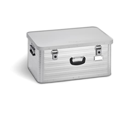 Enders Alubox TORONTO 80 L - Aluminiumbox mit 1 mm Wandstärke, extra stabil, spritzwasser und staubdicht, stapelbar, inklusive Hangtag, Kunststoffgriffe,Transportbox, Lagerbox, Werkzeugkiste #3900