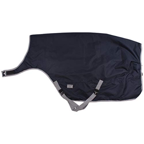 QHP Hundedecke, Wasserfest, Gefüllt 200g, 600 D (145 cm), Schwarz