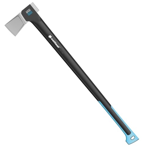 CELLFAST Axt Spaltaxt Für Stämme Transportschutz Haltbar Gehärteter Stahl Safetouch Glasfaserverstärkter Stiel 930 mm 2,7 kg