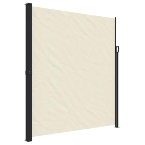 vidaXL Seitenmarkise, Wandmarkise mit PU-Beschichtung, Sichtschutz für Balkon Terrasse Garten, Windschutz Markise, Ausziehbar Creme Polyester