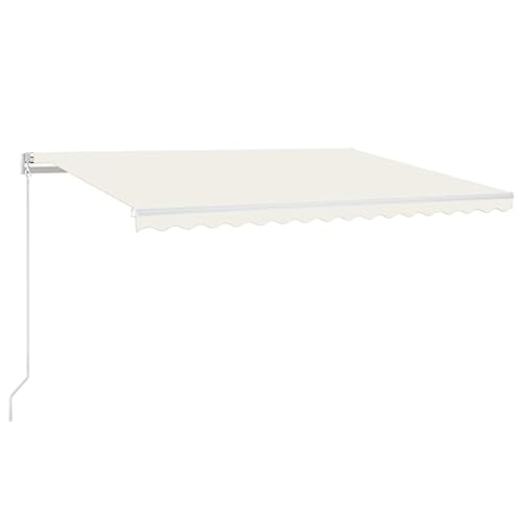 vidaXL Gelenkarmmarkise Einziehbar Markise Sonnenmarkise Balkonmarkise Sonnenschutz Sichtschutz Fenster Terrasse Garten 400x350cm Creme