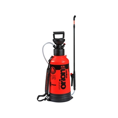 Kwazar 20010007 Orion Super Drucksprühgerät mit Tragegurt 9,0 L, für den Garten, Pflanzenschutzmittel, Pestizide, Chemikalienresistent, rot, 24 x 24 x 75 cm