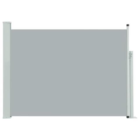 vidaXL Seitenmarkise, einziehbar, für Patio, 100 x 500 cm, Grau