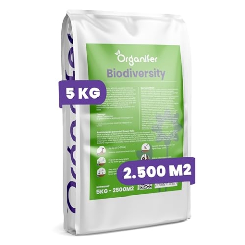 Wildblumenmischung - Wildblumensamenmischung Staude - Wildblumen - Einheimische Blumensamen - Wildblumensamen - Lockt Schmetterlinge Und Bienen An - 62 Arten - Organifer (5 kg)