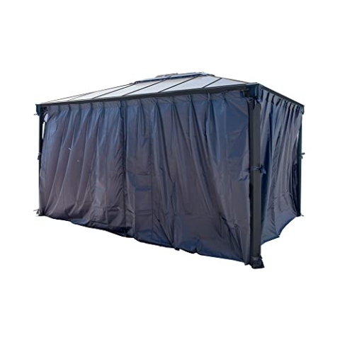 Palram Canopia Vorhang-Set passend für Palermo 4300, Kit de rideaux pour tonnelle, Grau