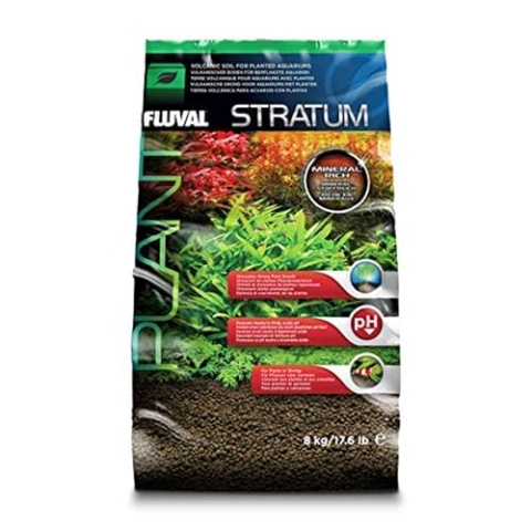 Fluval Stratum, Bodengrund fuer Aquarien, fuer Pflanzen und Garnelen, 8kg