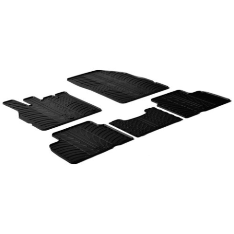 Satz Gummimatten kompatibel mit Renault Scenic III 2009-2016 (T Profil 5-teilig)
