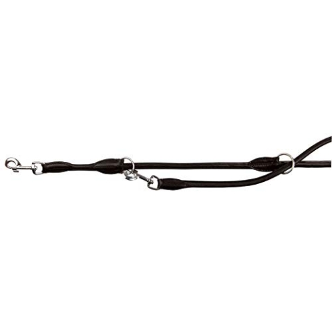 TRIXIE Active V-Leine, rundgen, L–XL: 2,00 m/ 13 mm, schwarz small/medium