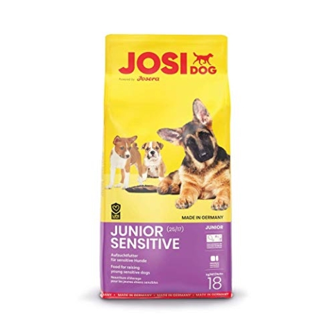 JosiDog Junior Sensitive (1 x 18 kg) | Welpenfutter für empfindliche Hunde | Premium Trockenfutter für wachsende Hunde | powered by JOSERA | 1er Pack