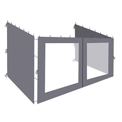 QUICK STAR 3 Seitenteile Rank Anbau 3x4m Anthrazit