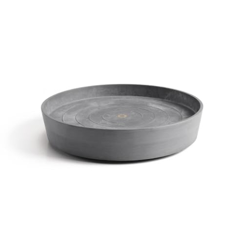Ecopots Amsterdam Runder Untersetzer mit Rollen 34/41,6cm Aus Recyceltem Kunststoff Beweglicher Pflanzenuntersetzer