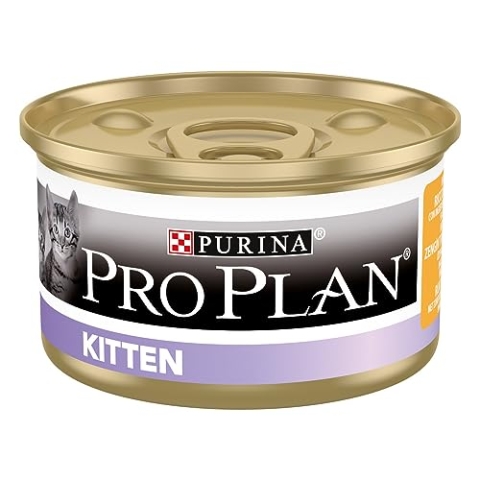 PURINA PRO PLAN Junior Katze, Mousse mit Huhn, 24 Dosen à 85 g