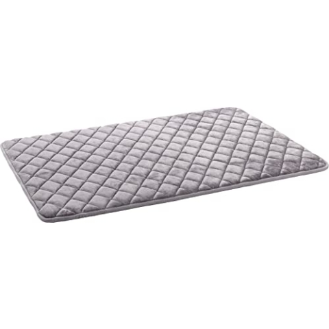 Flamingo Kissen Weimar Rechteckig Grau – L | A: 100,5 cm, B: 63 cm, C: 2 cm, Luxuriös, Zart, Hochwertige Verarbeitung, Modisches Design – Auch für Drahtkäfige Geeignet!