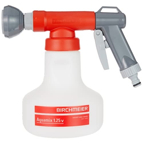 Birchmeier Aquamix 1.25 V Dünger / Wassermischer - Für Präzises Dosieren Flüssiger, Rasendünger, Pflanzenstärkungsmittel im Verhältnis 0.2%, 0.5%, 1% und 2% - Bewässerung und Düngen in einem