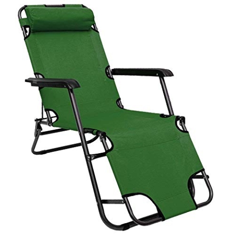 AMANKA Liegestuhl klappbar 155x60cm - leichte Klappliege Relaxstuhl Gartenstuhl Campingstuhl