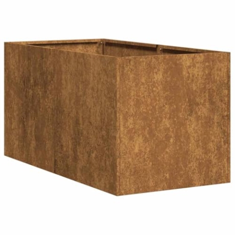 vidaXL Pflanzkübel Rostig 40x80x40 cm Wetterfester Stahl, Pflanzschale, Garten-Garten-Pflanzkübel, Outdoor-Pflanzgefäß, Hochbeet, Pflanzgefäß