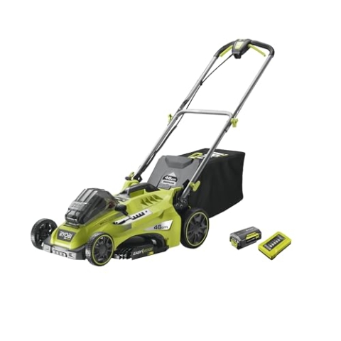 Ryobi Max Power Wireless Mattered 36V Power Assist ™ bürstenloser -ø -Schnitt 46 cm - Sammlung und Mulching - 1 5,0 Ah Akku