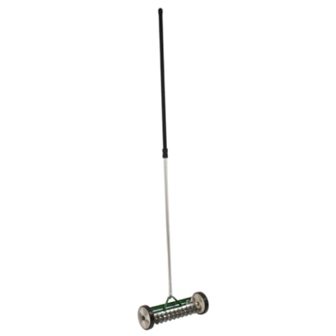 Rekord Handvertikutierer (Stahl) Arbeitsbreite 32 cm mit Aluminiumstiel (180 cm) Rasenlüfter, Moosentferner, Bodenlüfter, Pendelvertikutierer, Vertikutier-Roller, Rasenfilz-entferner