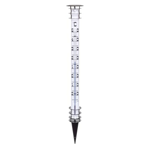 TFA Dostmann Jumbo analoges Gartenthermometer, 12.2002, mit Erdspieß, schwarz