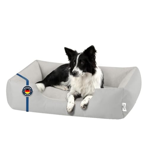 BedDog Hundebett Zara, Hundekissen mit abziehbaren waschbaren Bezug, Hundekorb, Hundesofa, für mittel-große Hunde, XL
