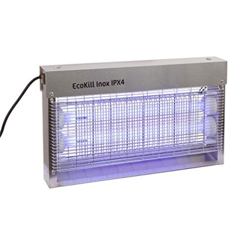 Kerbl 299935 Elektrische Fliegenvernichter EcoKill Inox, IP X 4, 2 x 15 W, 250 ml (1er Pack)