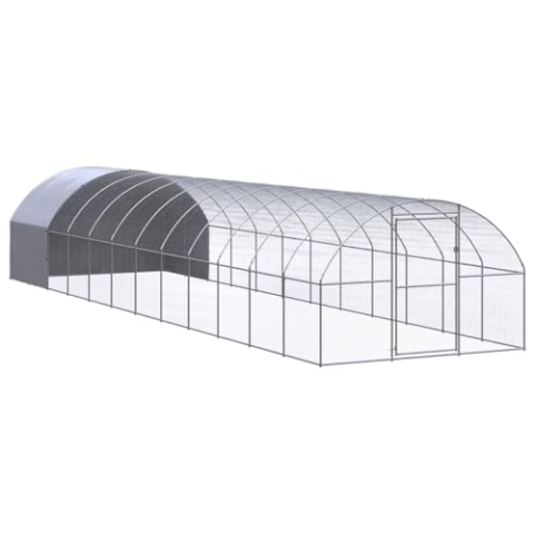 vidaXL Outdoor Hühnerstall 3x12x2m Verzinkter Stahl Hühnerhaus Geflügelstall