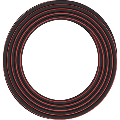 Fiskars Wasserschlauch M-L, Universalgröße, UV-geschützt, Druckgeprüft, Verwindungssteifigkeit Stufe 3 (von 5), 25 m, Ø 1,9 cm (3/4''), 5 kg, Schwarz/Rot, 1027100