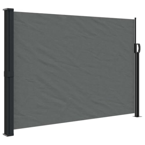 vidaXL Seitenmarkise, Wandmarkise mit PU-Beschichtung, Sichtschutz für Balkon Terrasse Garten, Windschutz Markise, Ausziehbar Anthrazit Polyester