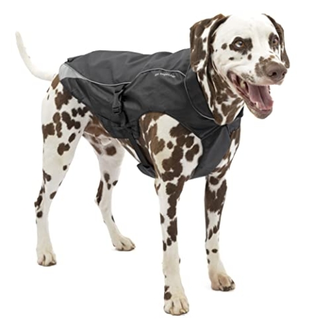 Kurgo Damen av2022-Kurgo-kurgo waterdichte hondenjas met voering ledlicht voor nachtzichtba Kurgo North Country Hundemantel Hundejacke für Winter Wasserdichte und mit Fleece Gef tterter Hu, Schwarz, M EU