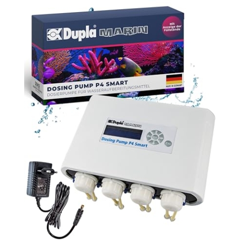 Dupla Marin Dosing Pump P4 Smart I 4-Kanal Dosierpumpe für Wasseraufbereitungsmittel I intelligente Meerwasseraquarium Pumpe mit integrierter Steuerung und Füllstandsanzeige I Zubehör für Aquarien